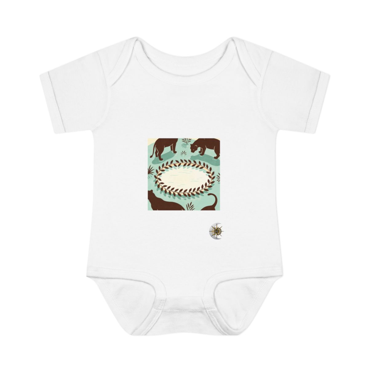 HD Panther Pond Infant Baby Rib Bodysuit
