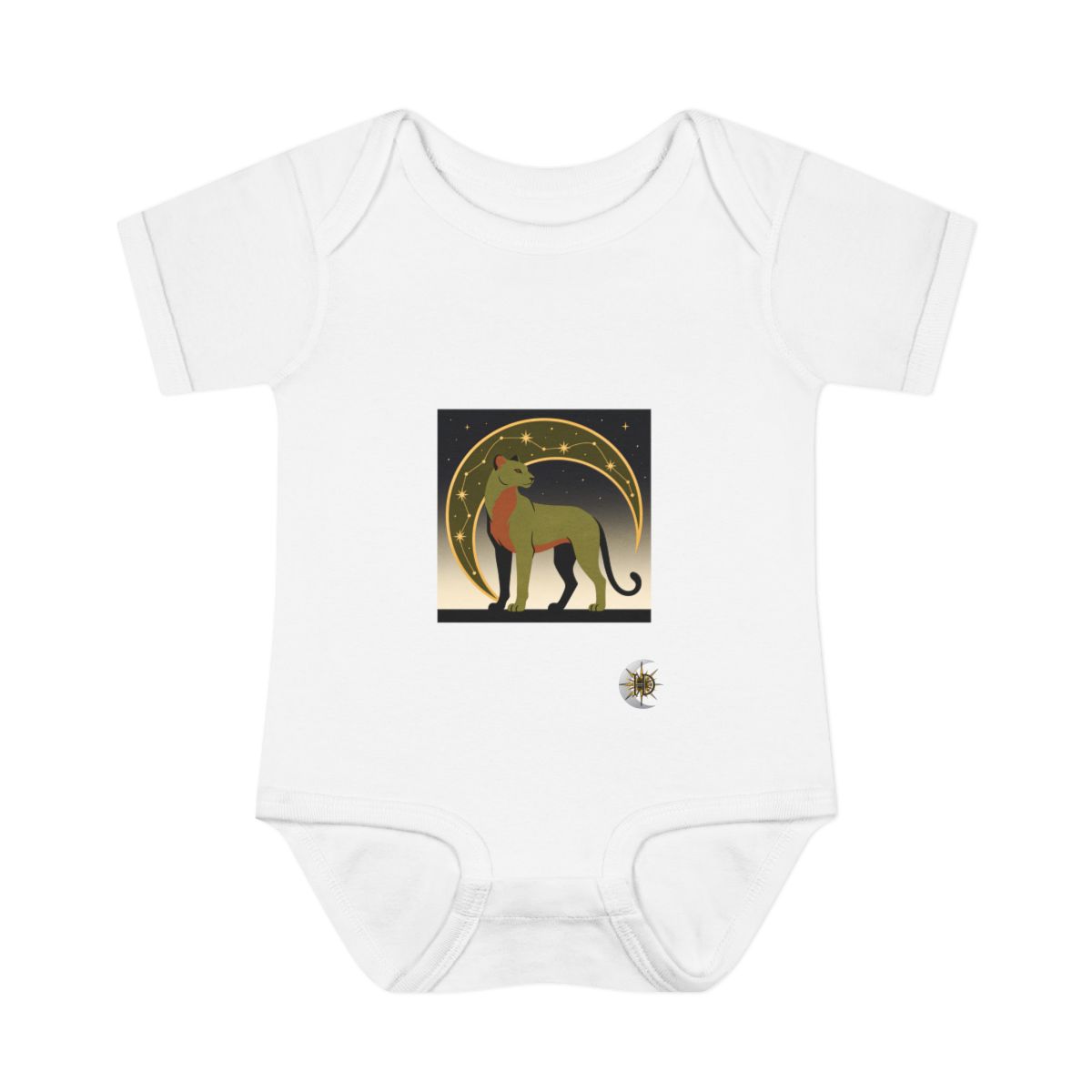 HD Invented star paths held within an asymmetric ring of open space Infant Baby Rib Bodysuit