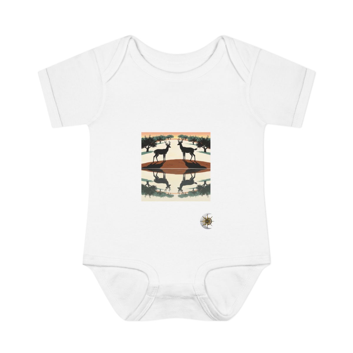 HD Orchard Deer Infant Baby Rib Bodysuit