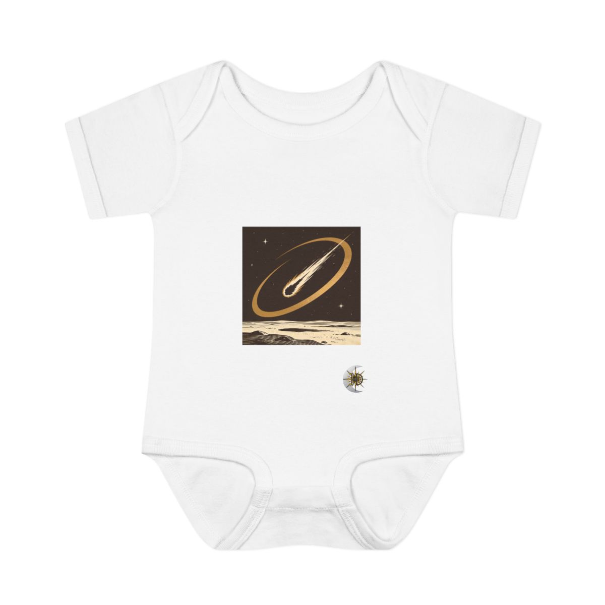 HD Golden Meteor Arc Infant Baby Rib Bodysuit