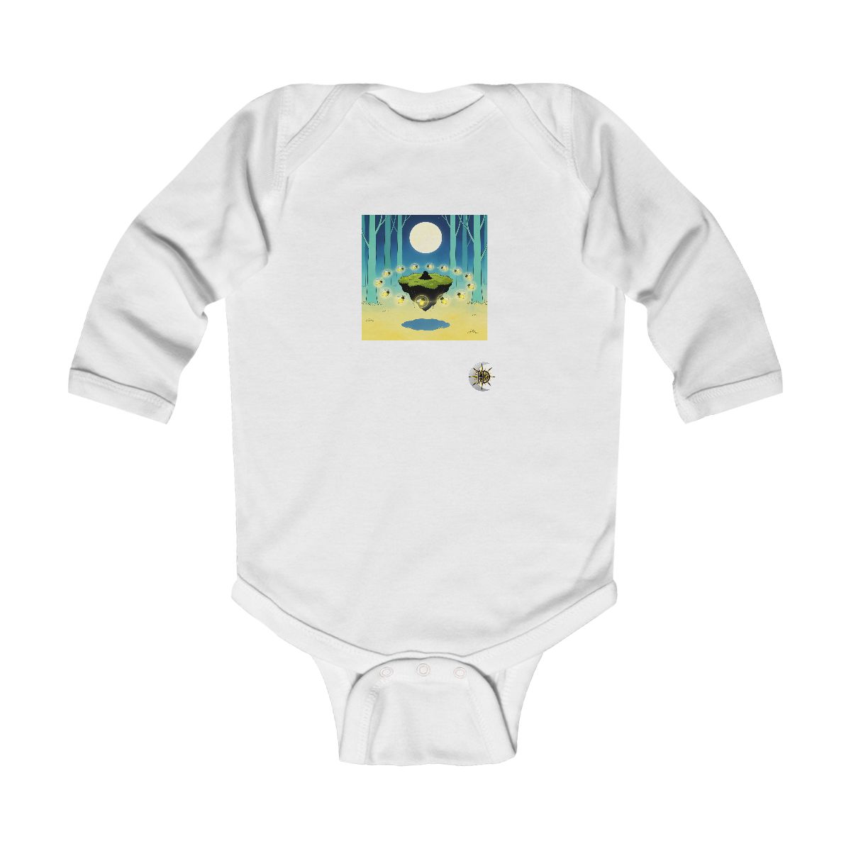 HD Firefly Moon Island Infant Long Sleeve Bodysuit