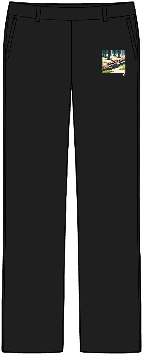 HD Turkey-tail fungi growing through a split fallen branch Women’s Tailored Tech Trousers
