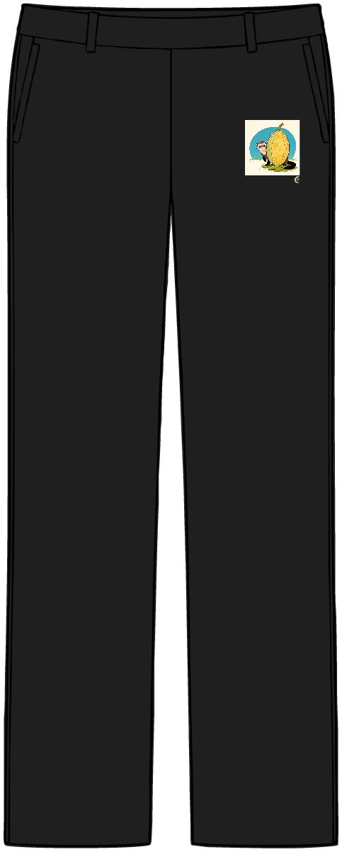 HD Ferret peeking around a giant seedpod Women’s Tailored Tech Trousers