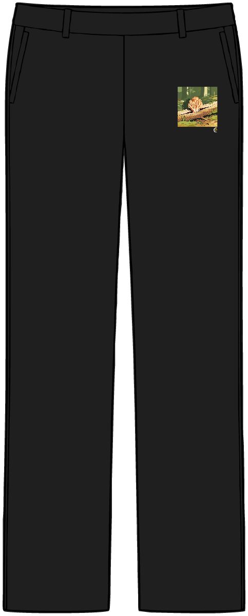 HD Coral fungus growing through a split fallen branch Women’s Tailored Tech Trousers