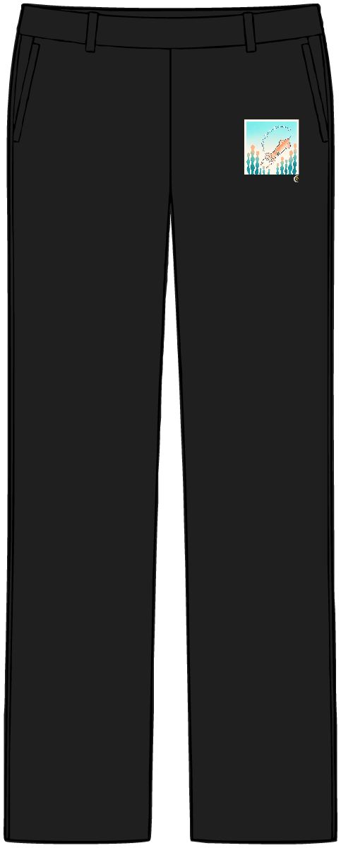 HD Cuttlefish chasing a looping chain of bubbles Women’s Tailored Tech Trousers