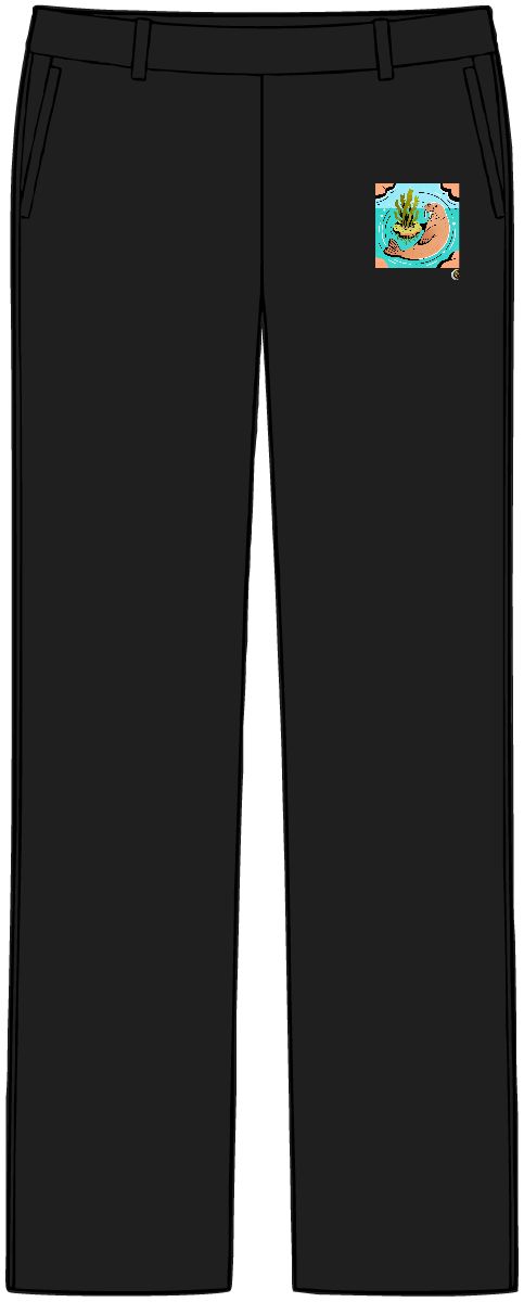 HD Walrus circling a floating kelp island Women’s Tailored Tech Trousers