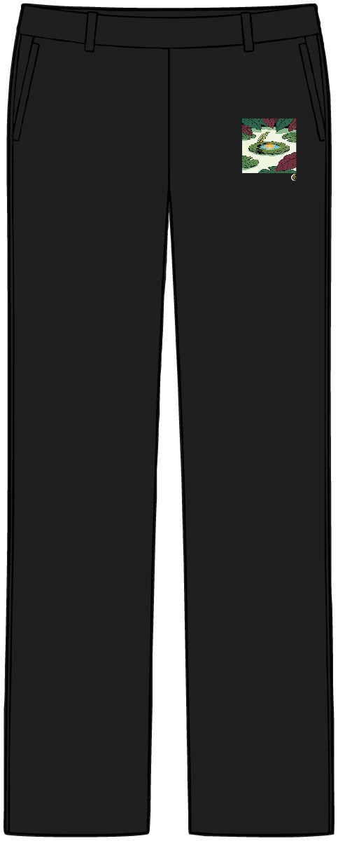 HD Fern on a lily-pad island cradling a pool of reflected sunrise Women’s Tailored Tech Trousers