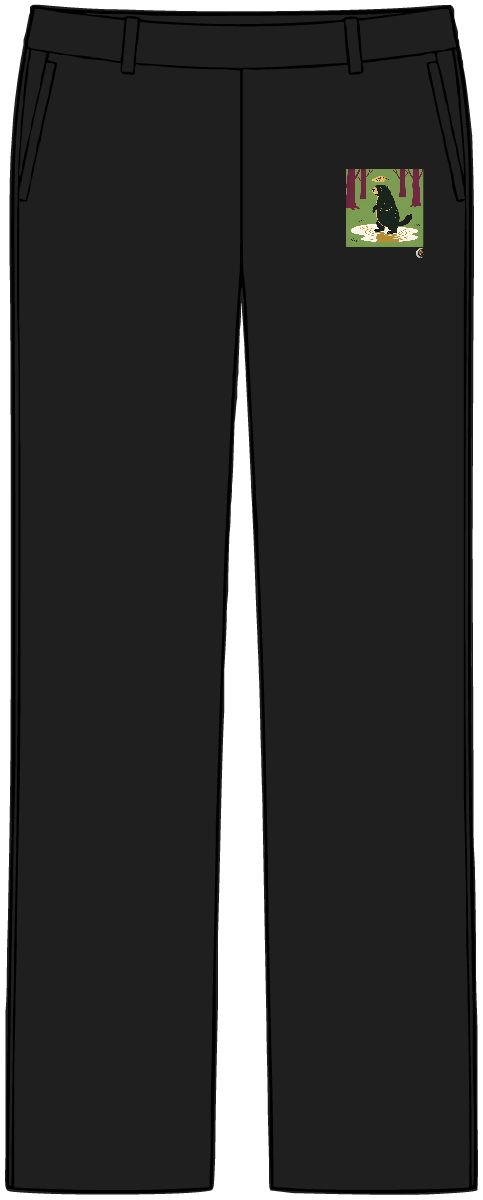 HD Marmot balancing a leaf as a tiny umbrella Women’s Tailored Tech Trousers