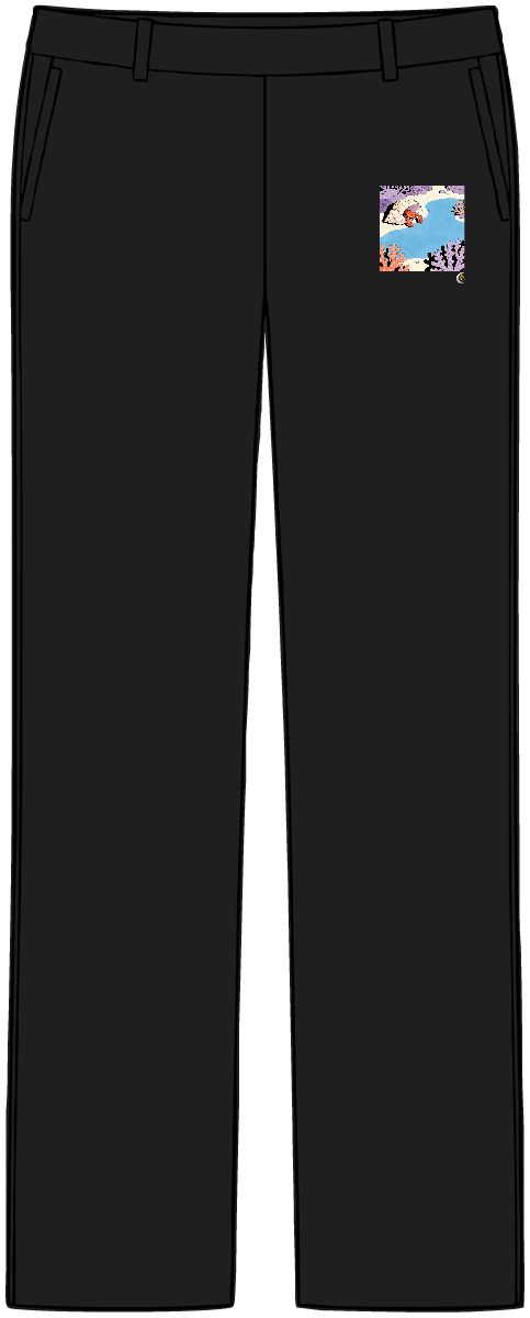 HD Small lobster peeking from behind an oversized shell Women’s Tailored Tech Trousers