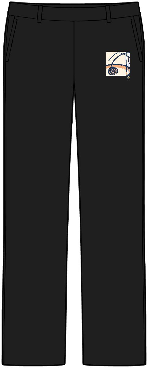 HD Lotus seed head arching across a rounded pool of open space Women’s Tailored Tech Trousers