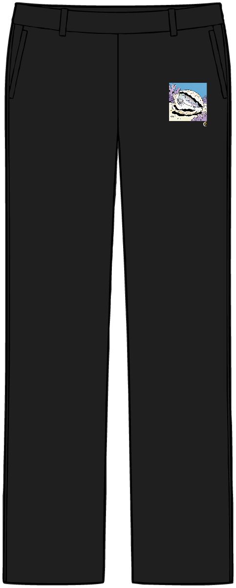 HD Cuttlefish peeking from behind an oversized shell Women’s Tailored Tech Trousers
