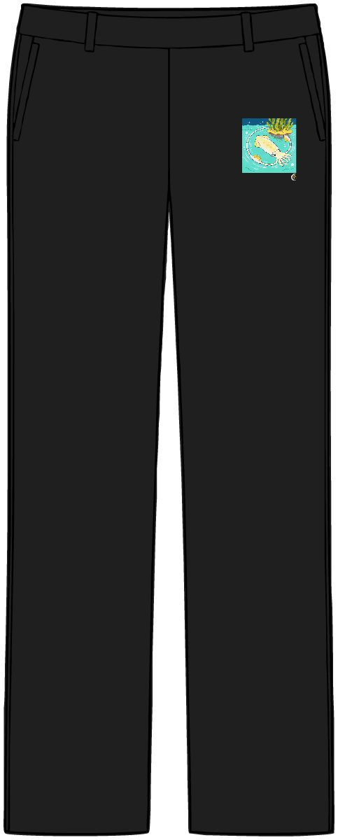 HD Cuttlefish circling a floating kelp island Women’s Tailored Tech Trousers