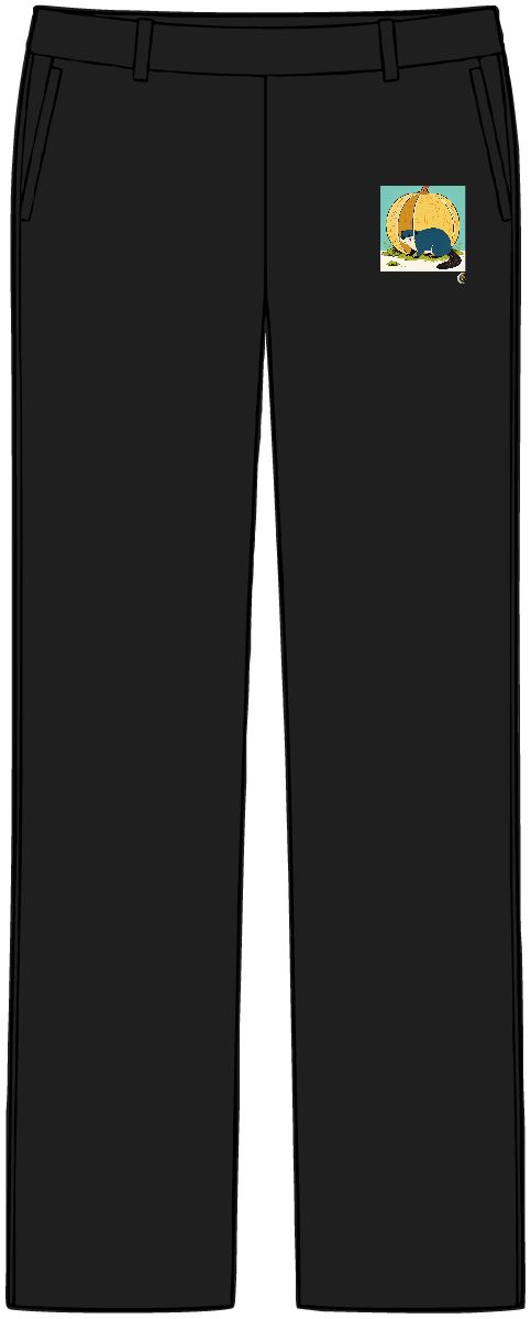 HD Beaver peeking around a giant seedpod Women’s Tailored Tech Trousers