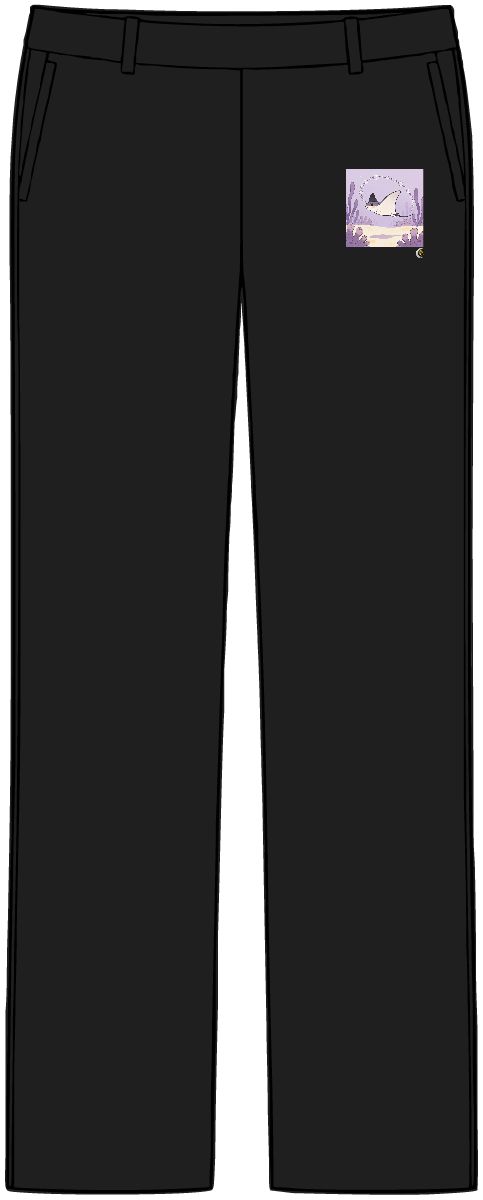 HD Tiny manta ray chasing a looping chain of bubbles Women’s Tailored Tech Trousers