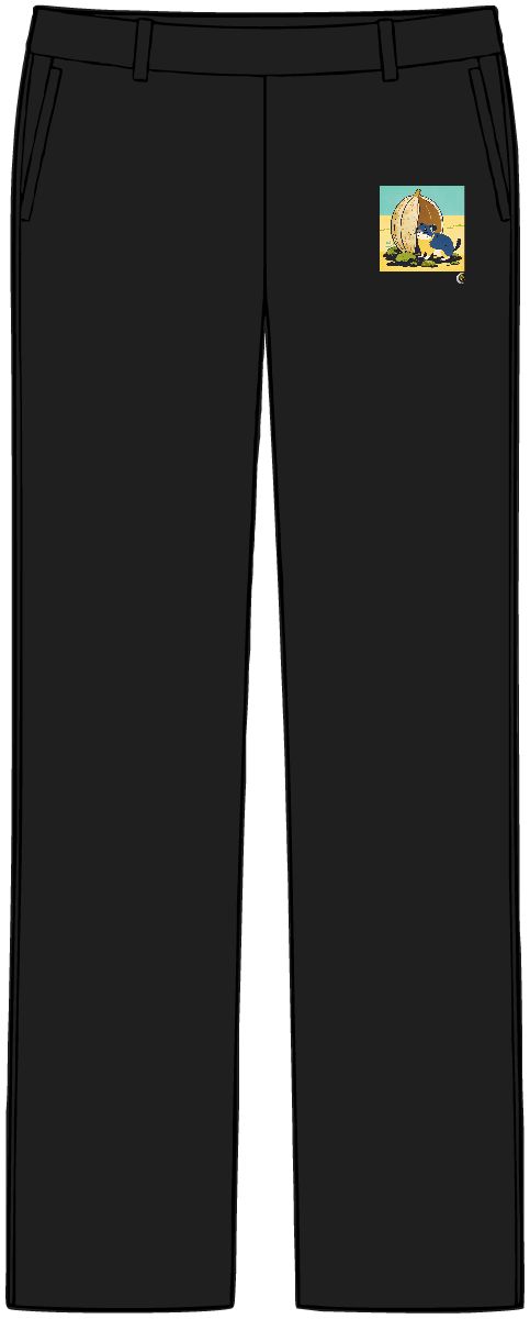 HD Pika peeking around a giant seedpod Women’s Tailored Tech Trousers