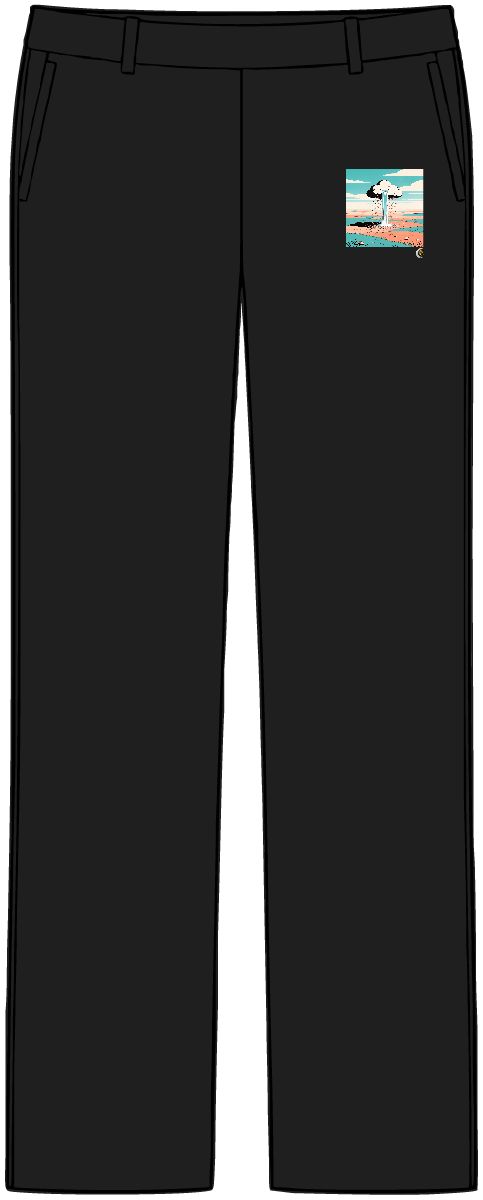 HD Cloud with a waterfall receiving a shower of falling petals Women’s Tailored Tech Trousers