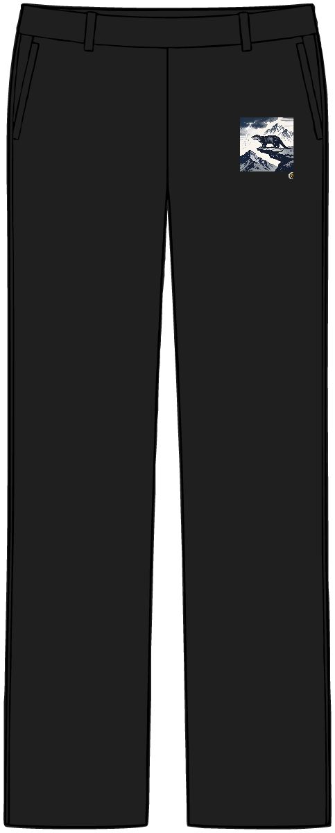 HD River otter standing on a broken rock shelf in side profile Women’s Tailored Tech Trousers