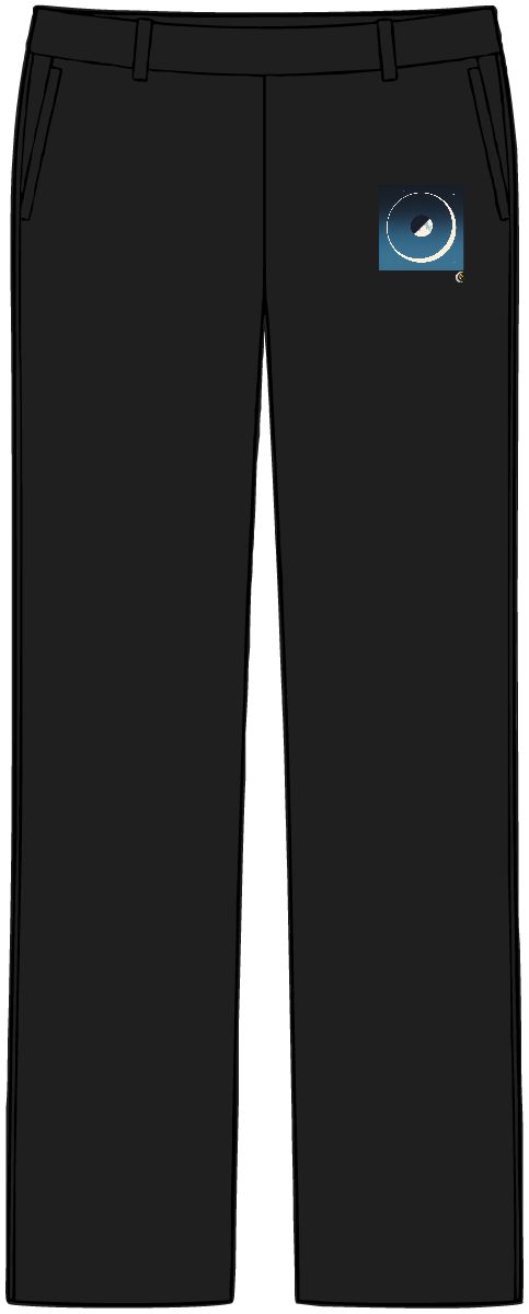 HD Dark eclipsing moon crossing one broad curved orbit Women’s Tailored Tech Trousers