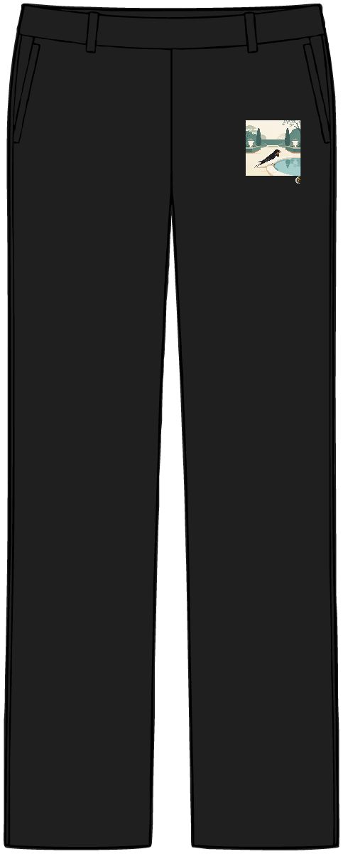 HD Swallow pausing beside a reflective pool Women’s Tailored Tech Trousers