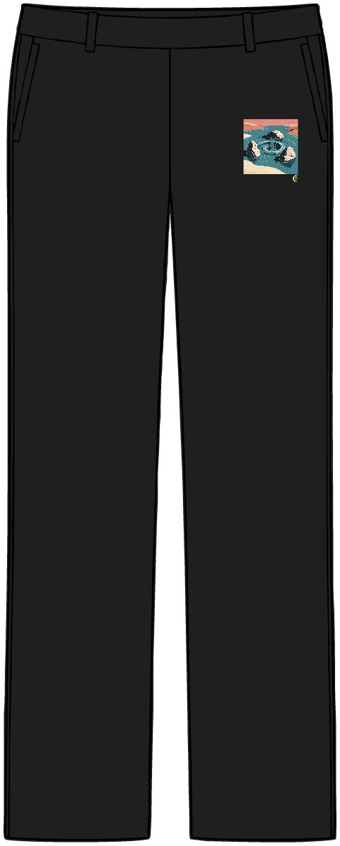 HD Spiral whirlpool flowing between three sculptural stone masses Women’s Tailored Tech Trousers