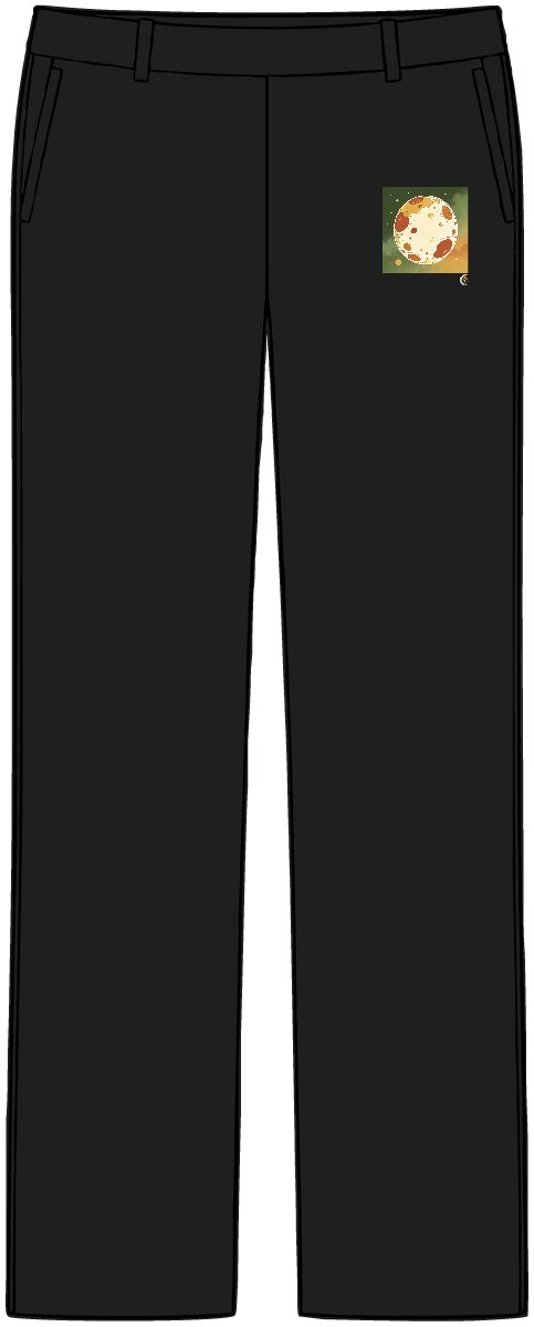 HD Oval nebula arranged as overlapping flat color shapes Women’s Tailored Tech Trousers
