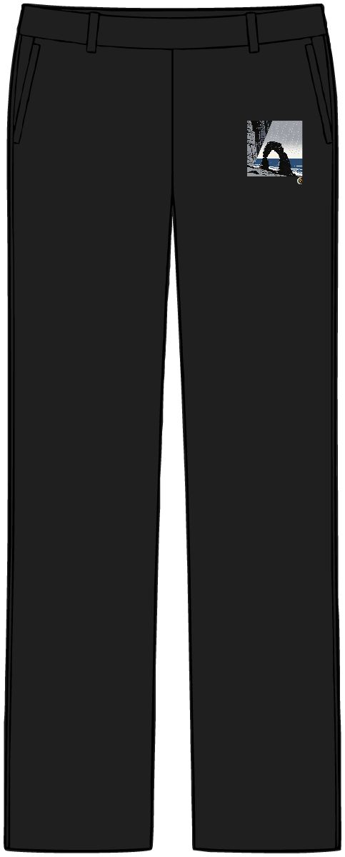 HD Coastal basalt arch dividing the image along a steep diagonal Women’s Tailored Tech Trousers