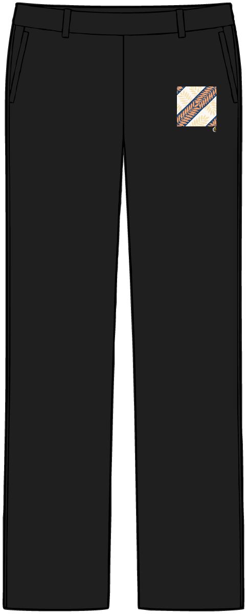 HD Folded leaf silhouettes gathering into a broad diagonal band Women’s Tailored Tech Trousers