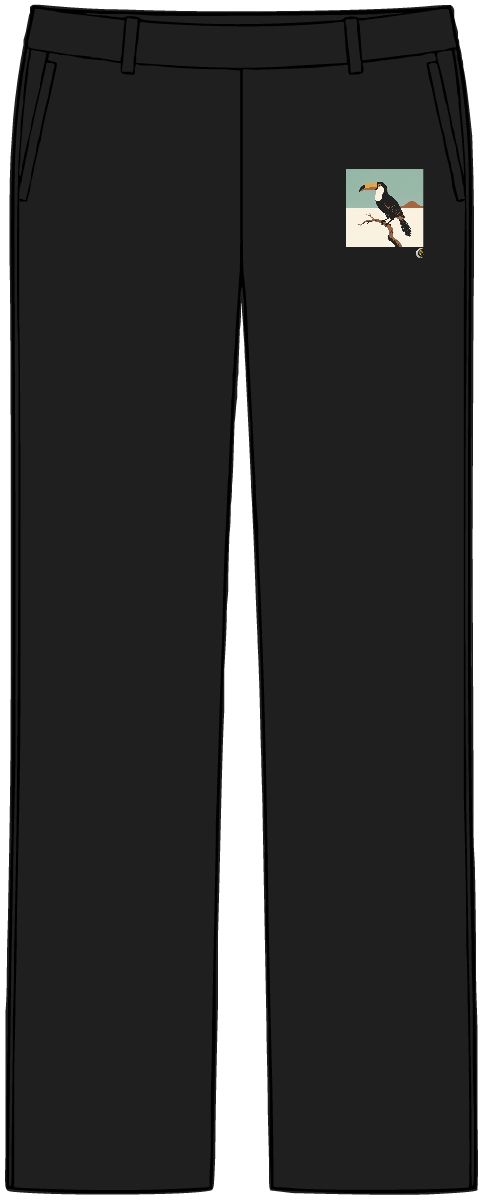 HD Toucan balancing on a curved bare branch Women’s Tailored Tech Trousers