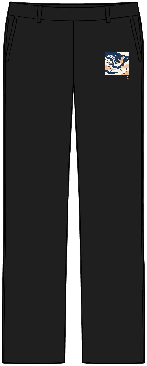 HD Sandpiper crossing the scene with one wing lifted Women’s Tailored Tech Trousers