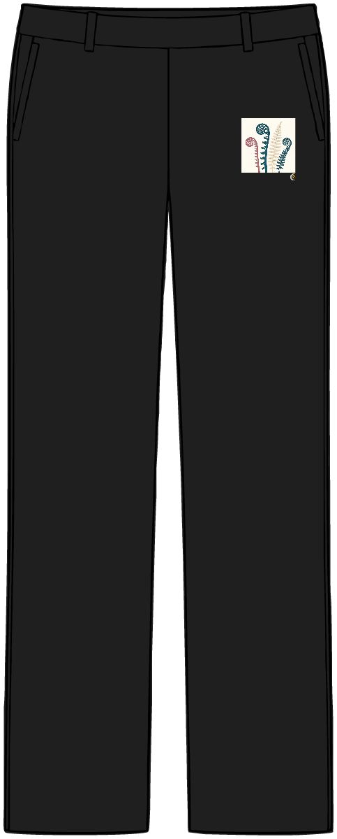 HD Unfurling fern arranged as three distinct growth stages Women’s Tailored Tech Trousers