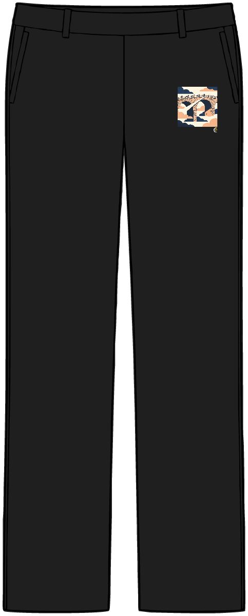 HD Stone footbridge crossed by a gentle diagonal breeze Women’s Tailored Tech Trousers
