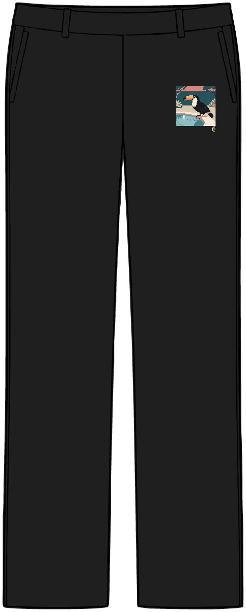 HD Toucan pausing beside a reflective pool Women’s Tailored Tech Trousers