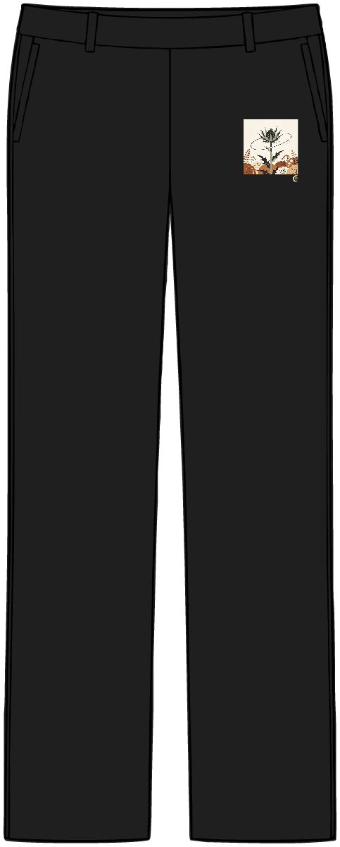 HD Thistle crown interwoven with a single looping wind line Women’s Tailored Tech Trousers