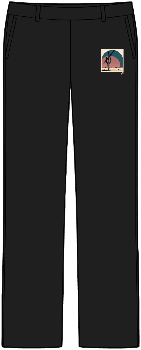 HD Saguaro crossing a large semicircle of dusk sky Women’s Tailored Tech Trousers