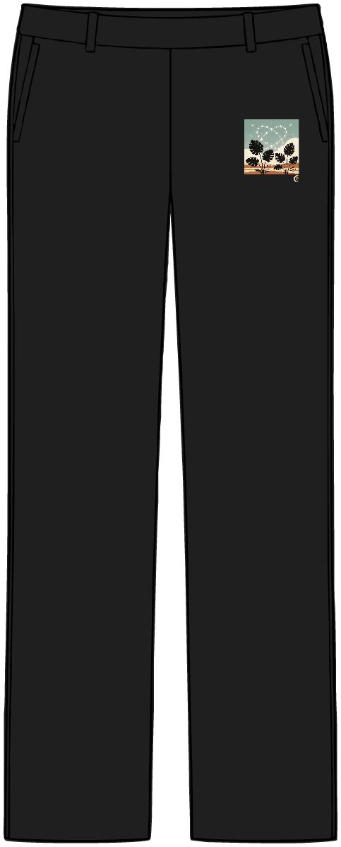 HD Invented star paths interlocking with broad plant silhouettes Women’s Tailored Tech Trousers
