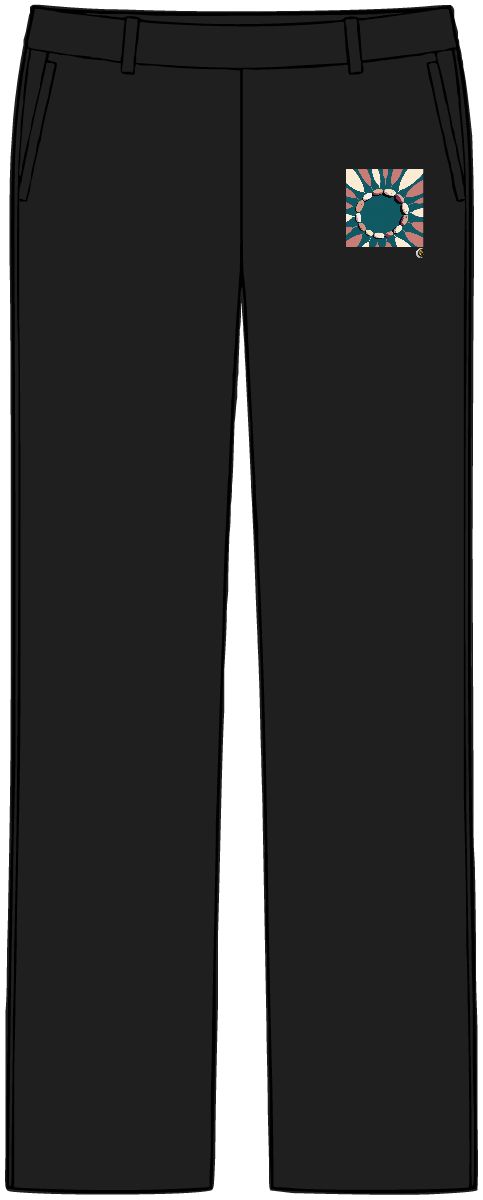 HD Pebble rings opening outward from an off-center quiet region Women’s Tailored Tech Trousers