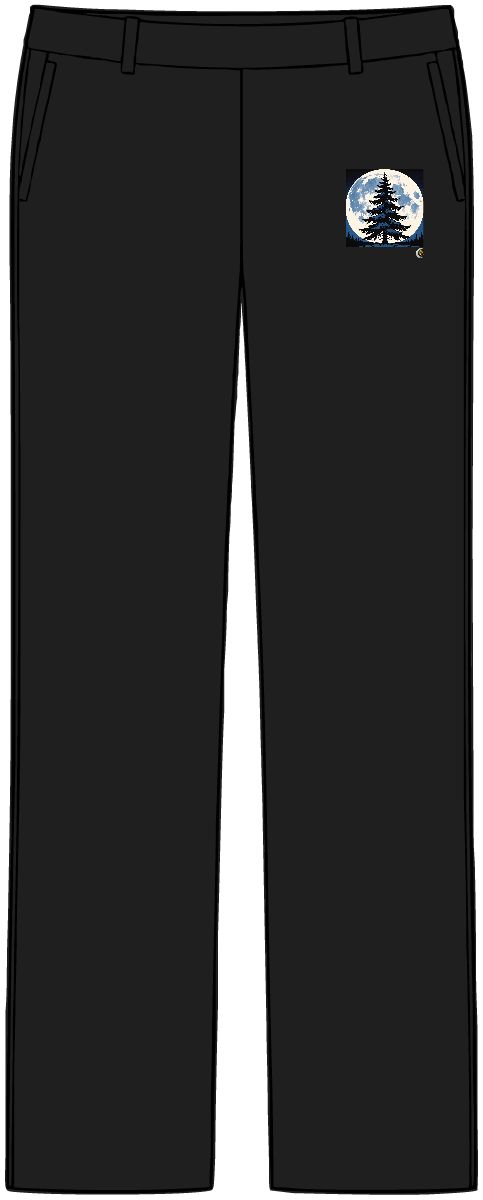 HD Spruce crown isolated against a large low moon Women’s Tailored Tech Trousers
