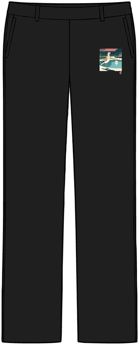HD Sandpiper pausing beside a reflective pool Women’s Tailored Tech Trousers