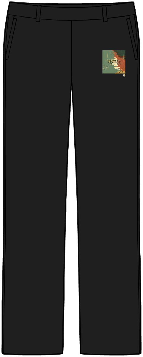 HD Rain rings on water reduced to elegant interlocking cut-shape curves Women’s Tailored Tech Trousers