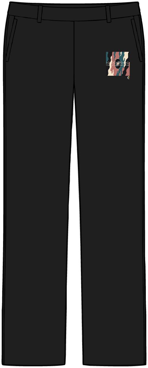 HD Oval nebula crossed by three parallel wave lines Women’s Tailored Tech Trousers
