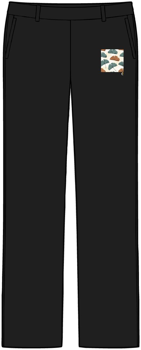 HD Folded leaf silhouettes forming a spacious staggered repeat Women’s Tailored Tech Trousers