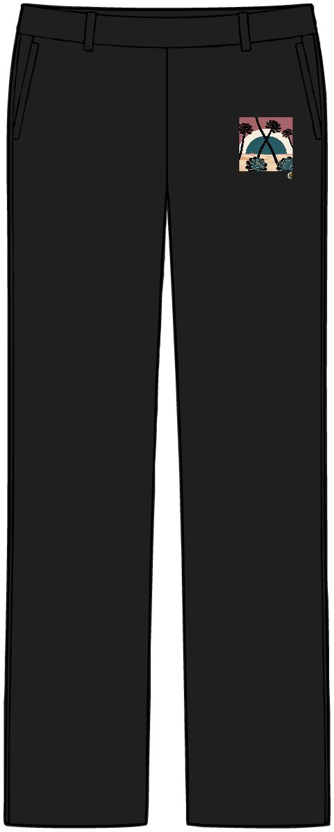 HD Living-stone succulents crossing a large semicircle of dusk sky Women’s Tailored Tech Trousers