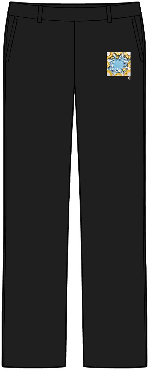 HD Layered meadow blossoms, seedpods and curling fern fronds Women’s Tailored Tech Trousers