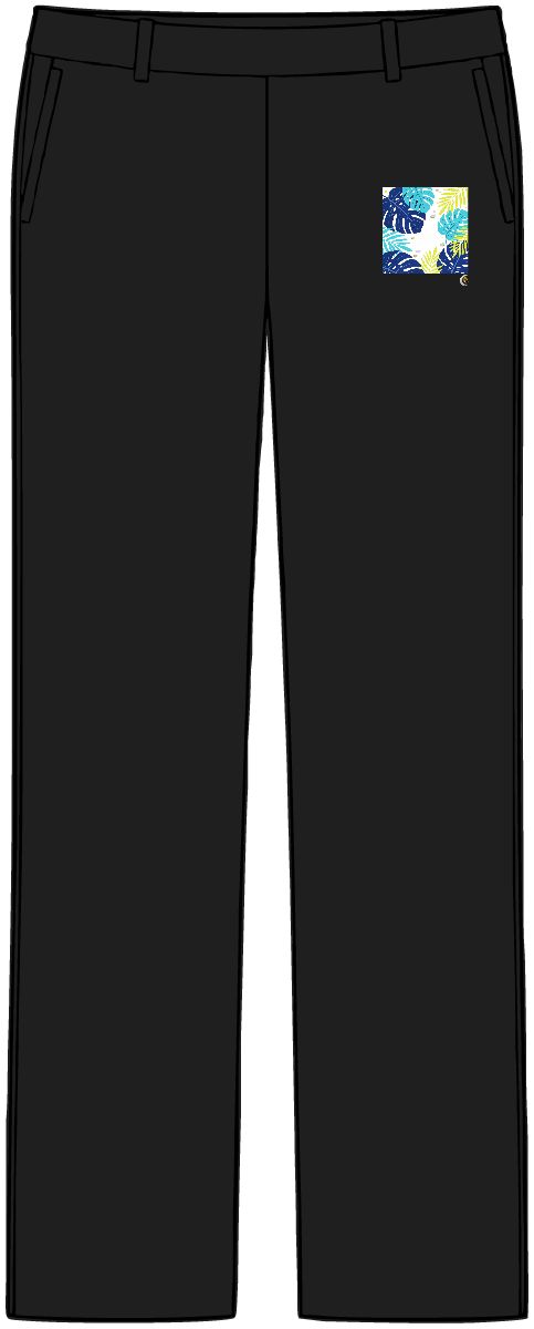 HD Bold tropical leaves with tiny decorative raindrops Women’s Tailored Tech Trousers