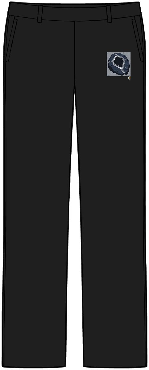 HD Quartz vein in basalt flowing around one large central void Women’s Tailored Tech Trousers