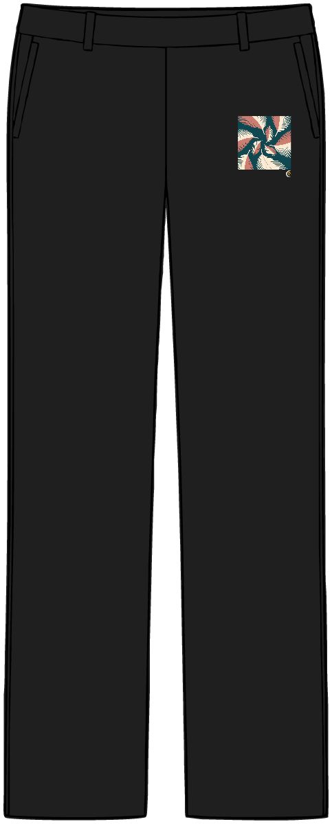 HD Feather-barb shapes opening outward from an off-center quiet region Women’s Tailored Tech Trousers