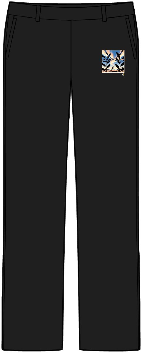 HD Aurora ribbons interlocking with broad plant silhouettes Women’s Tailored Tech Trousers