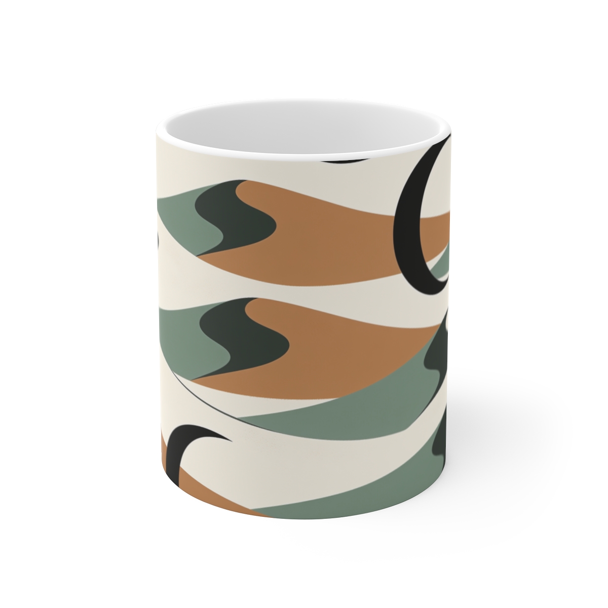 HD Crescent dunes forming a spacious staggered repeat Ceramic Mug 11oz