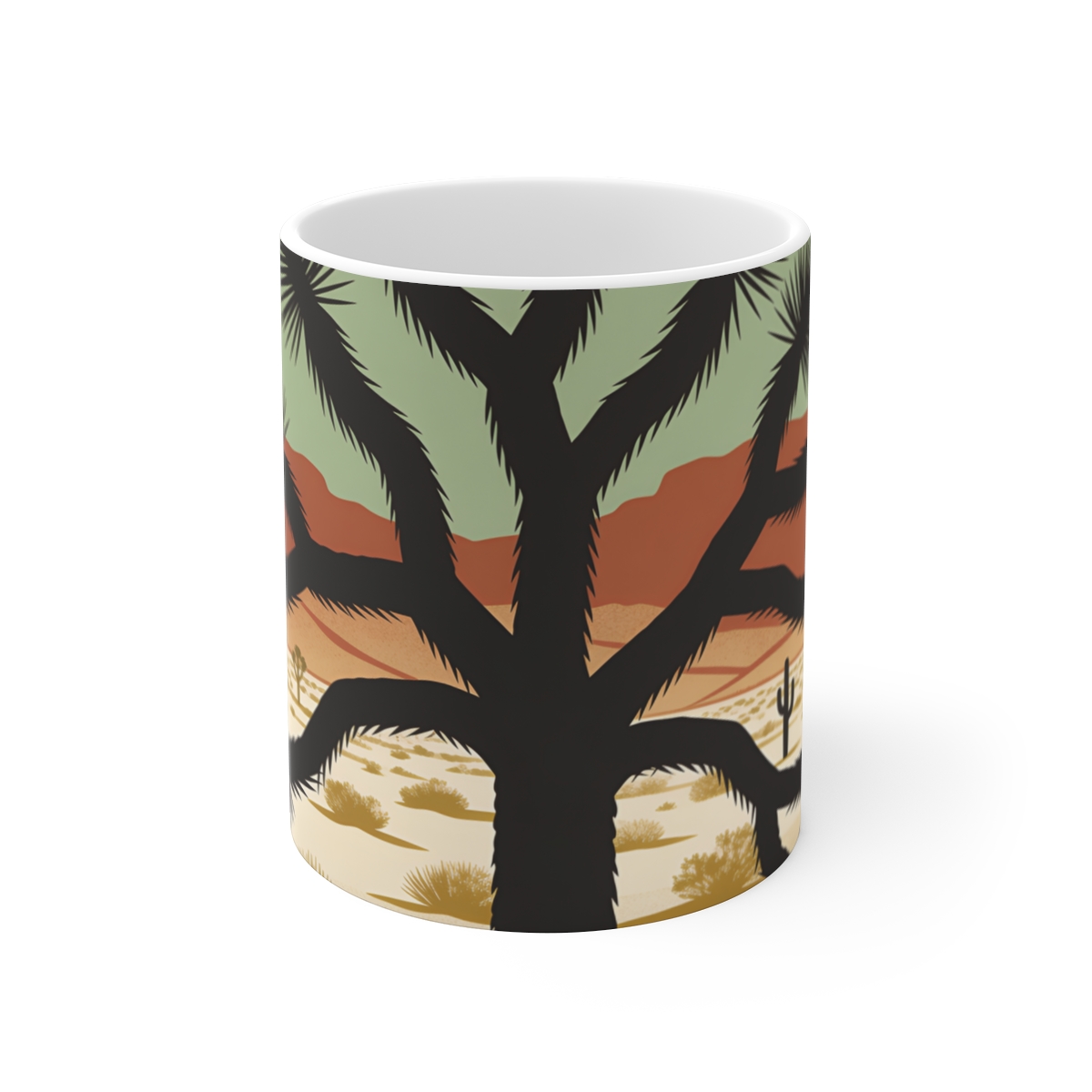 HD Joshua tree seen in a close radial growth study Ceramic Mug 11oz