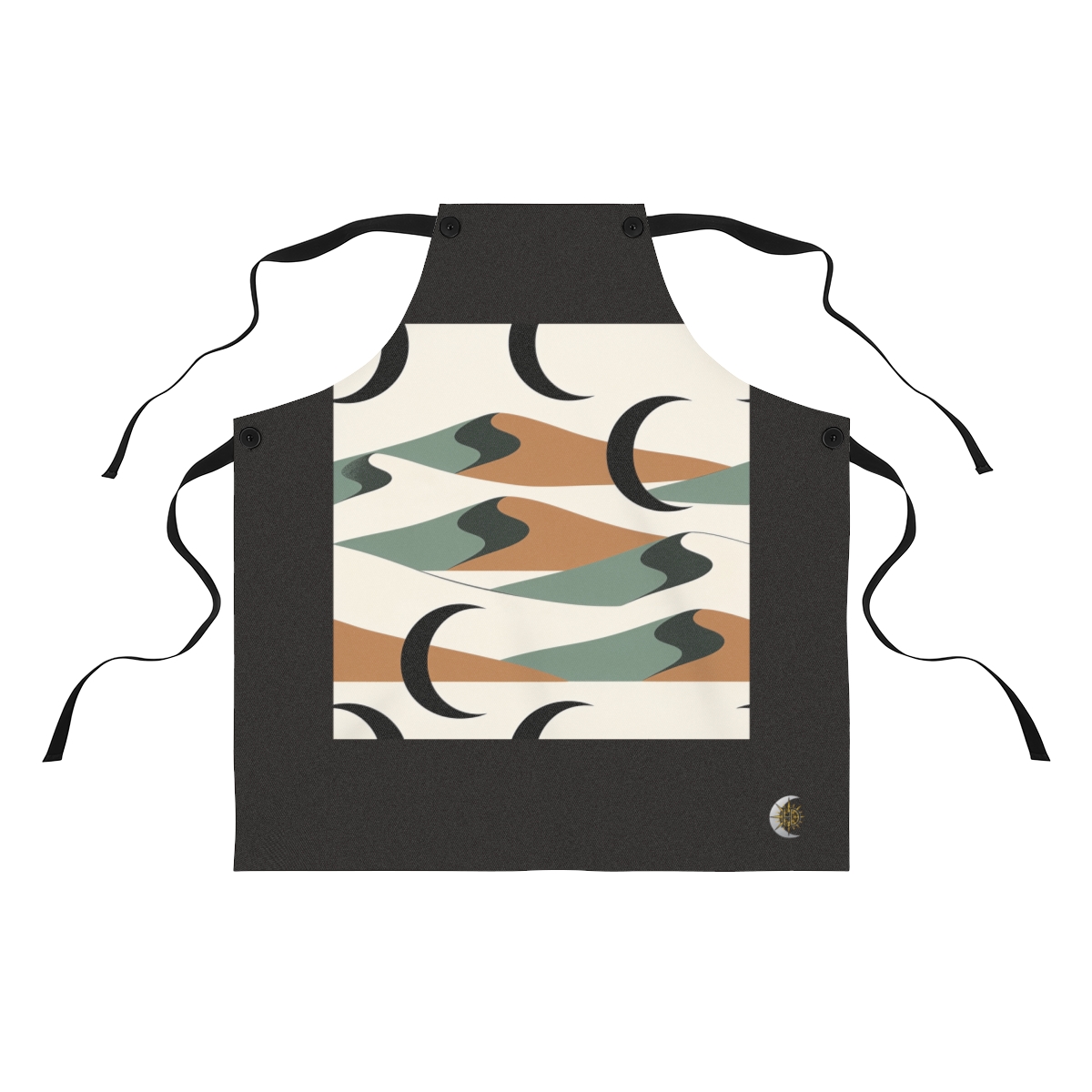 HD Crescent dunes forming a spacious staggered repeat Polyester Kitchen Apron